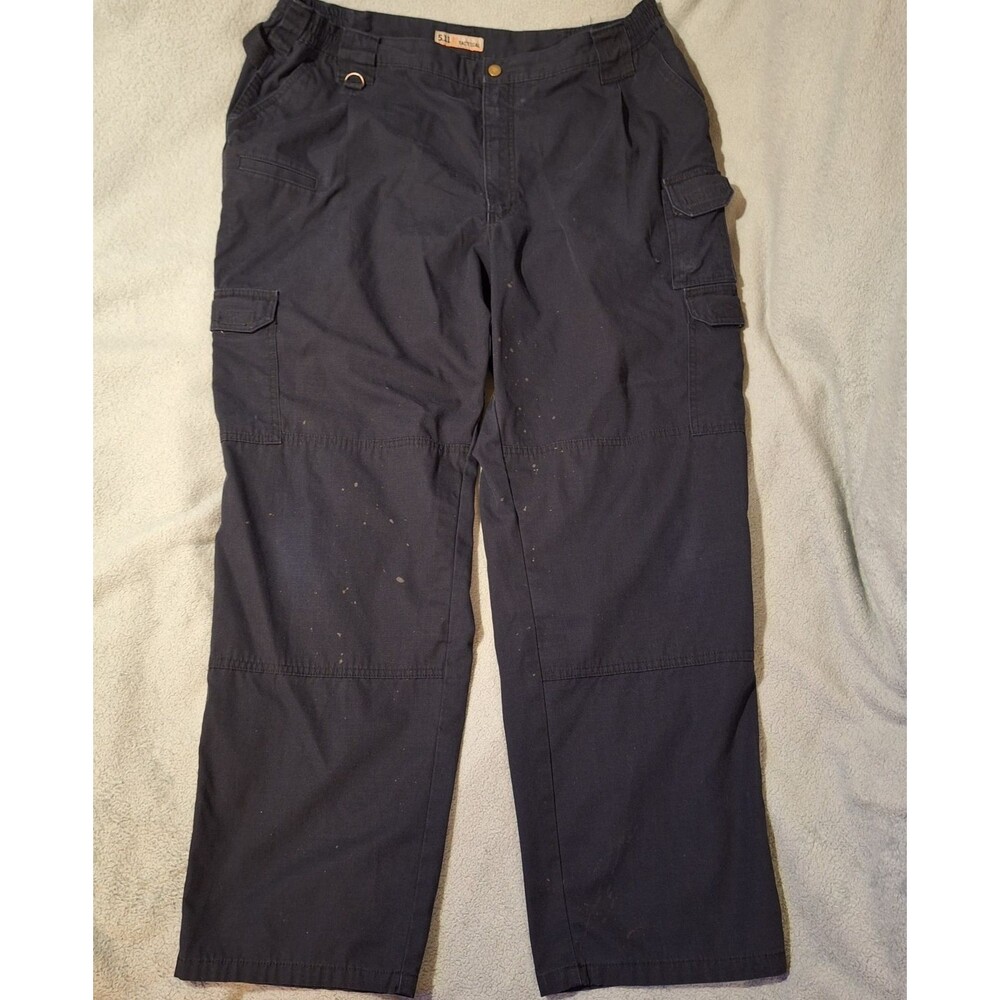 5.11 TACTICAL Taclite Pro Cargo Pants Men 44x31 Navy Ripstop *small spots*